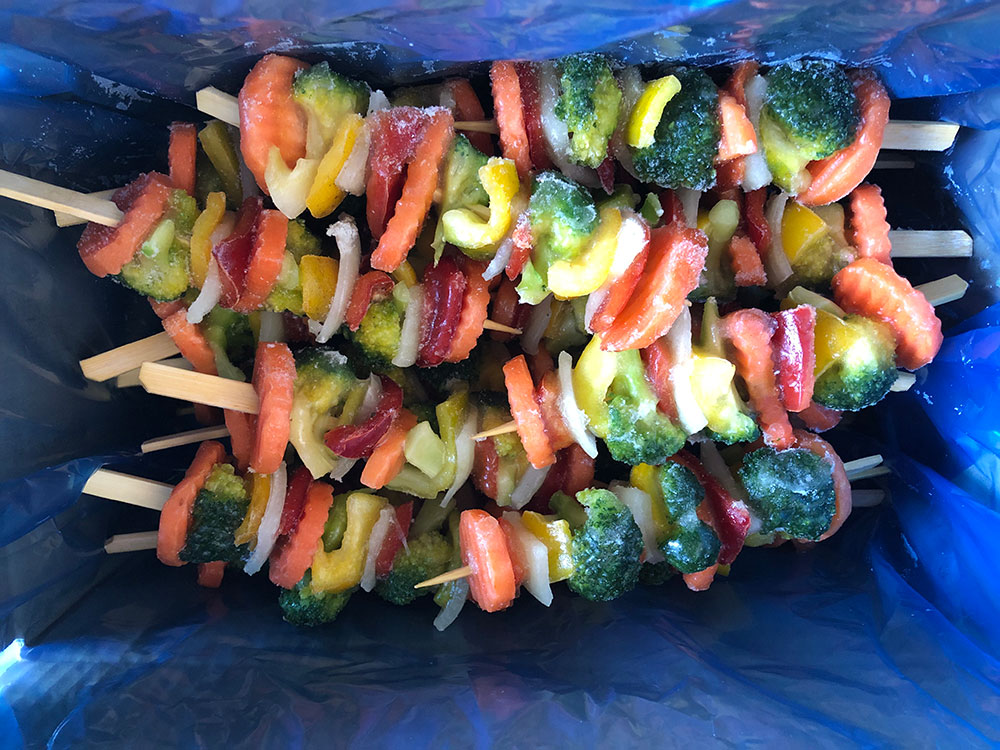 Vegetables kebab